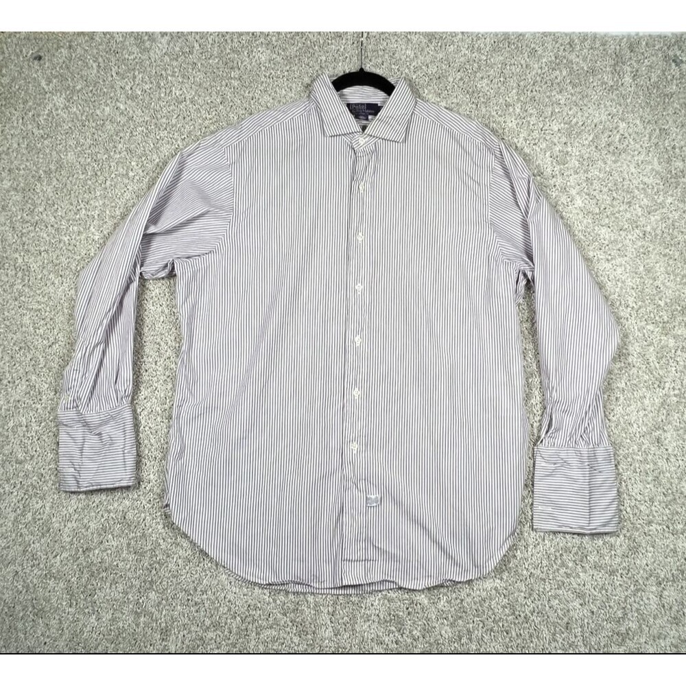 Polo Ralph Lauren Shirt Men's Size 17-35 Classic Fit Blue Red Stripe
